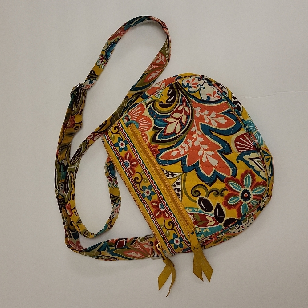 Vera Bradley Provencial Paisley Crossbody Bag Purse Satchel Yellow Women's OS